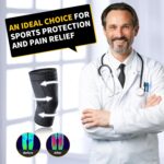 CAMBIVO NS10 2 x maat M kniebrace voor dames en heren, kniebandage voor hardlopen, wandelen, joggen, sport, volleybal, kniebeschermers nuttig herstel bij meniscusscheuren, ACL en artritis - Afbeelding 3