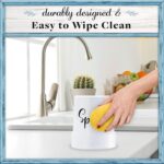 Sponshouder voor de keuken - spoelbakhouder keramiek wit - gootsteenorganizer - landelijke stijl - Afbeelding 8