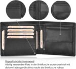 Marc Peter Bremen Heren Leren Portemonnee met RFID Bescherming, Echt Leren Portemonnee, Grote Heren Portemonnee, zwart (Zwart) - CNMP10BL - Afbeelding 8