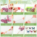 Diamant schilderij vlinders windgong zonvanger kristal knutselset 6 stuks zonvanger voor raamdecoratie hangende ambachten - Afbeelding 3