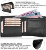 Marc Peter Bremen Heren Leren Portemonnee met RFID Bescherming, Echt Leren Portemonnee, Grote Heren Portemonnee, zwart (Zwart) - CNMP10BL - Afbeelding 5