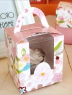Pasen cupcake doos 20 stuks schattige konijntjes met handvat verjaardagsfeestje cupcake verpakking cupcake doos bruiloft gunsten voor gasten - Afbeelding 2