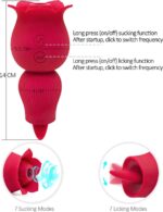Multifunctionele Tong Likken Clitoris Tepel Blaaszuiging Seksspeeltjes Rozenvibrator Vrouwelijke Vulva Stimulators Masturbatie - Afbeelding 3