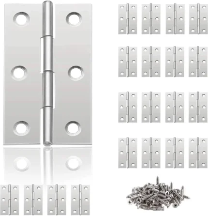 20x roestvrijstalen scharnieren +120 schroeven