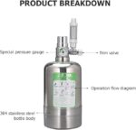 CO2 Generator Systeem Koolstof, Rvs Kooldioxide Reactor Aquarium - Afbeelding 5