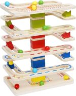 Houten ballenbaan van Ray Toy met 16 ballen