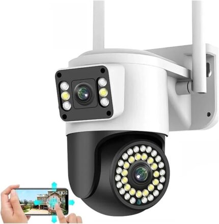 Bewakingscamera voor buiten, 4K 8MP IP-camera Dual Lens