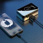 PowerBeats - Oordoppen & Powerbank - 2 in 1 - 3500mah - Bluetooth 5.0 - Vingerprint Touch - Universeel - Zwart - Afbeelding 2