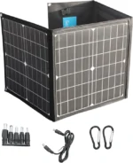 60W opvouwbare draagbare zonneoplader voor buiten met 3 panelen