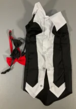 Katten smokingpak met twee strikjes, stijlvolle kattenoverhemd, maat L - Afbeelding 2