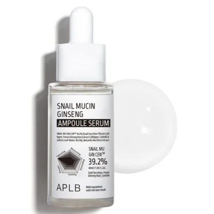 APLB set van 2 Snail Mucin Ginseng Ampoule Serum - 40ml