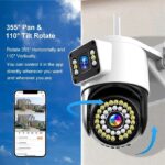 Bewakingscamera voor buiten, 4K 8MP IP-camera Dual Lens - Afbeelding 2
