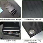 60W opvouwbare draagbare zonneoplader voor buiten met 3 panelen - Afbeelding 3