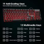 Rii Gaming Keyboard, RK100 Light Up Keyboard - Afbeelding 4