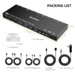 USB 3.0 KVM DisplayPort-switcher voor 2 computers en 2 monitoren, met EU stekker!! - Afbeelding 8