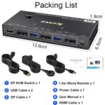 USB 3.0 DP KVM-switch voor 2 pc's en 2 monitoren - Afbeelding 7