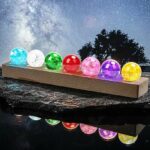 7 Kleurige Kristallen Ballen met Houten Basis - Chakra Kristalbal - Afbeelding 4