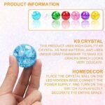 7 Kleurige Kristallen Ballen met Houten Basis - Chakra Kristalbal - Afbeelding 5