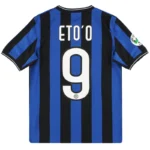 2009-10 Inter Milan Nike Home Shirt Eto'o #9 L.Boys - Maat L