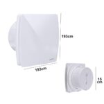 8W 220V 6inch Afzuigventilator Geluidsarme ventilator Keuken Badkamer Slaapkamer Wc Muur Stille Extractor Afzuigventilator - Afbeelding 3