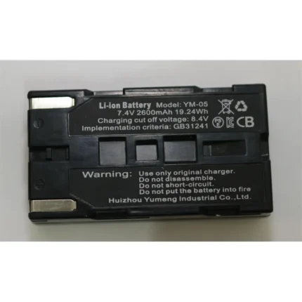 Li-ionbatterij model YM-05 - 7,4 volt voor Rode/groene laser IE12, IE16, IE16R