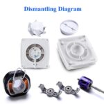 8W 220V 6inch Afzuigventilator Geluidsarme ventilator Keuken Badkamer Slaapkamer Wc Muur Stille Extractor Afzuigventilator - Afbeelding 6