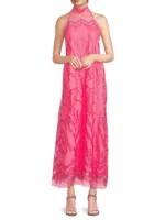 Ungaro Camila Mesh Lace Halter Maxi Dress - Maat M - Afbeelding 4