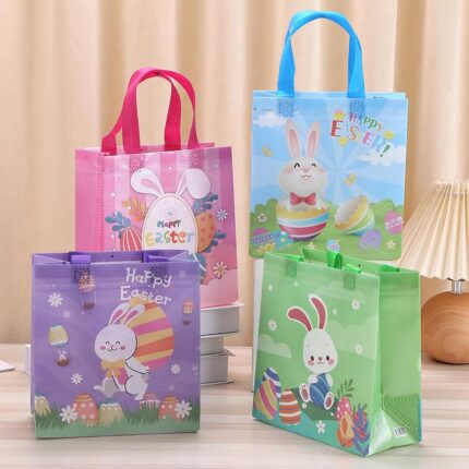 Herbruikbare Paaszakken met Handvatten voor Eieren en Cadeaus - Feestelijk Tuinfeest Decoratie - 8pcs