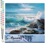 Figured'Art Schilderen op Nummer Volwassenen canvas Golven - 40x50cm