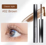 Lijieyou Curling Iron Mascara - Volle & Zachte Waterdichte mascara, Metalen Stick Nr.2 Bruin