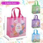 Herbruikbare Paaszakken met Handvatten voor Eieren en Cadeaus - Feestelijk Tuinfeest Decoratie - 8pcs - Afbeelding 3