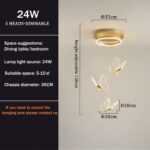 Moderne Aluminium LED Kroonluchter Vlinder Vorm Hanglamp Hoog Plafond Dimbare Hoogte Verstelbaar Woonkamer Villa Verlichting - Afbeelding 4
