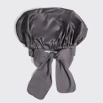 Kitsch Verstelbare oversized Satijnen Grijze Slaapmuts Bonnet - Afbeelding 3