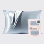 Kitsch Satin Pillowcase - Haze Blue - Satijnen Kussensloop - Haar- & Huidvriendelijk - Luxe Slaapcomfort