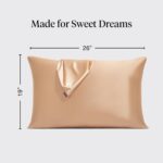 Kitsch Satijnen kussensloop met rits Champagne King Size - Afbeelding 6
