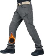 Heren Softshell Winter Fleece Gevoerde Broek Outdoor Wandelen Klimbroek Waterdichte Ski Wandelbroek - maat 3XL