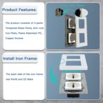 Dubbele Wandcontactdoos Wit 16Amp Glas Schuko Stopcontacten Inbouw Contactdoos - 157 * 86Mm 250V 1 Vak - Hoge Kwaliteit (kopie) - Afbeelding 6