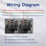 Dubbele Wandcontactdoos Wit 16Amp Glas Schuko Stopcontacten Inbouw Contactdoos - 157 * 86Mm 250V 1 Vak - Hoge Kwaliteit (kopie) - Afbeelding 4