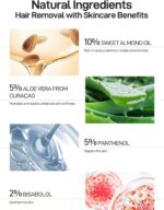 Ontharingscrème voor het gezicht, snelle en pijnloze ontharing voor wenkbrauwen, bovenlip en kin, 20 g - Afbeelding 3