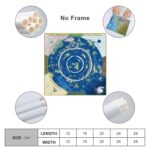 Platte Aarde Kaart, Wereld Voorbij het IJs 75x75cm zonder lijst - Afbeelding 5