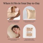 Kitsch Satijnen kussensloop met rits Champagne King Size - Afbeelding 7