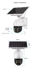 4MP op zonne-energie werkende 4G PTZ-camera met tweewegsaudio - Afbeelding 9