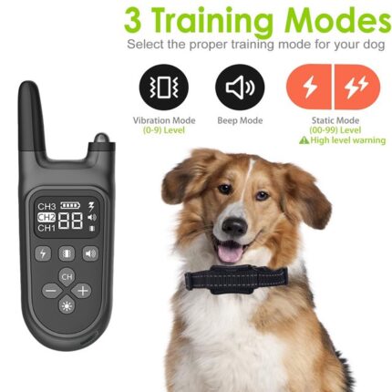 Trainingshalsband voor honden, elektrische halsband met afstandsbediening.