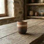 Wabi-Sabi-aardewerk Yunomi - Handgemaakte, in de oven verwisselde keramische theekop - 150 ml - Afbeelding 3