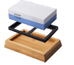 Matsato - Slijpsteen - professionele 2-in-1 dubbelzijdige messenslijper - wetsteen - korrel 1000/6000