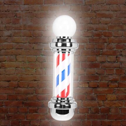 Barberpole/barberpaal/kapperspaal, lamp 68cm