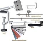 Professionele Messenslijper, RX-008 Messenslijpset, 360° Roterende Vaste Hoek, Precieze Schuiver en Klem, Keukenchef Messenslijpsysteem, 7 Steen - Afbeelding 2