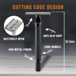 Scheermes voor Heren - Dubbelzijdig en Roestvrijstalen Natscheermes met 10 Scheermesjes - Afbeelding 2