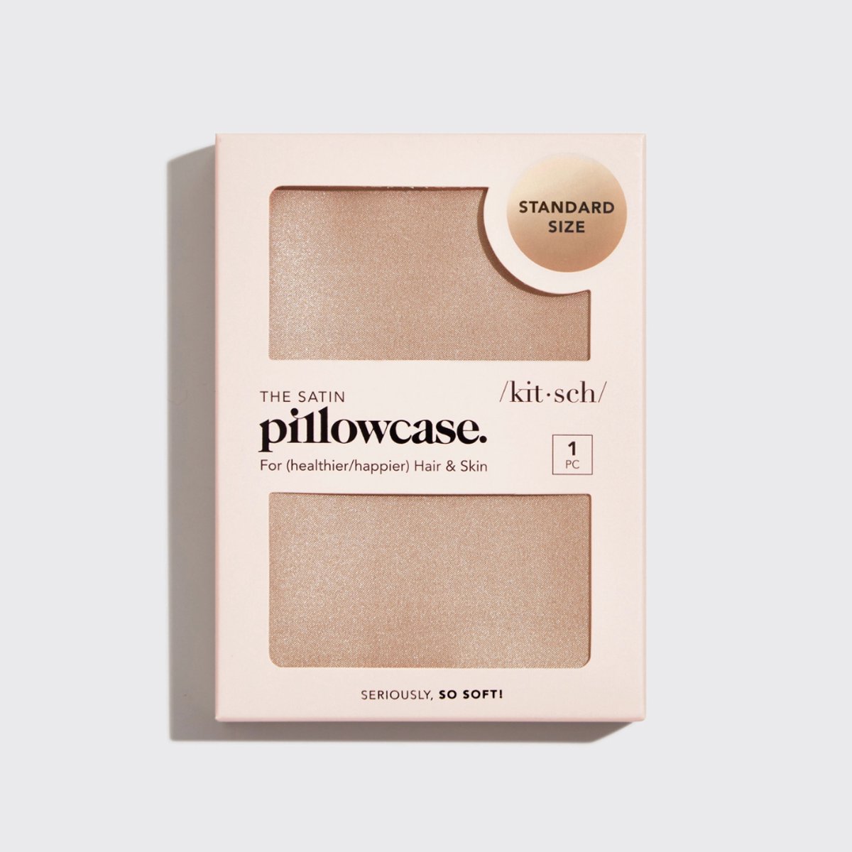 1200x1200 Kitsch Satin Pillowcase - Champagne - Satijnen Kussensloop - Haar- & Huidvriendelijk - Luxe Slaapcomfort - Afbeelding 1