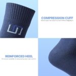 Waterdichte Wudhu sokken ademend - heren dames sokken waterdicht bamboe viscose buiten sokken voor outdooractiviteiten Maat L - 44.5 - 45 - Afbeelding 4